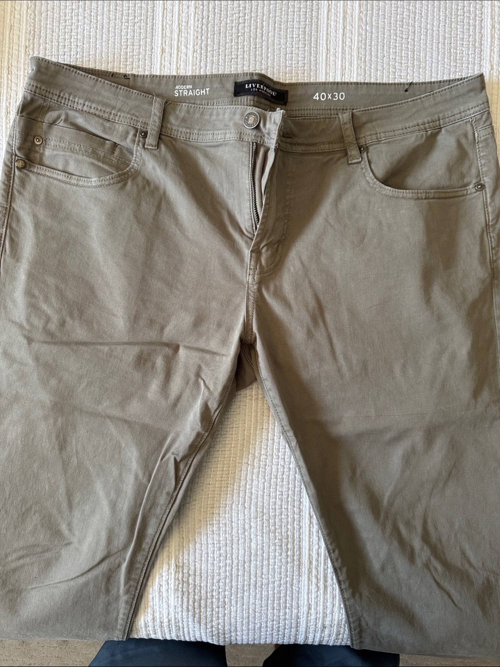 Liverpool Straight Men's Pants - Olive Green